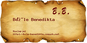 Bőle Benedikta névjegykártya